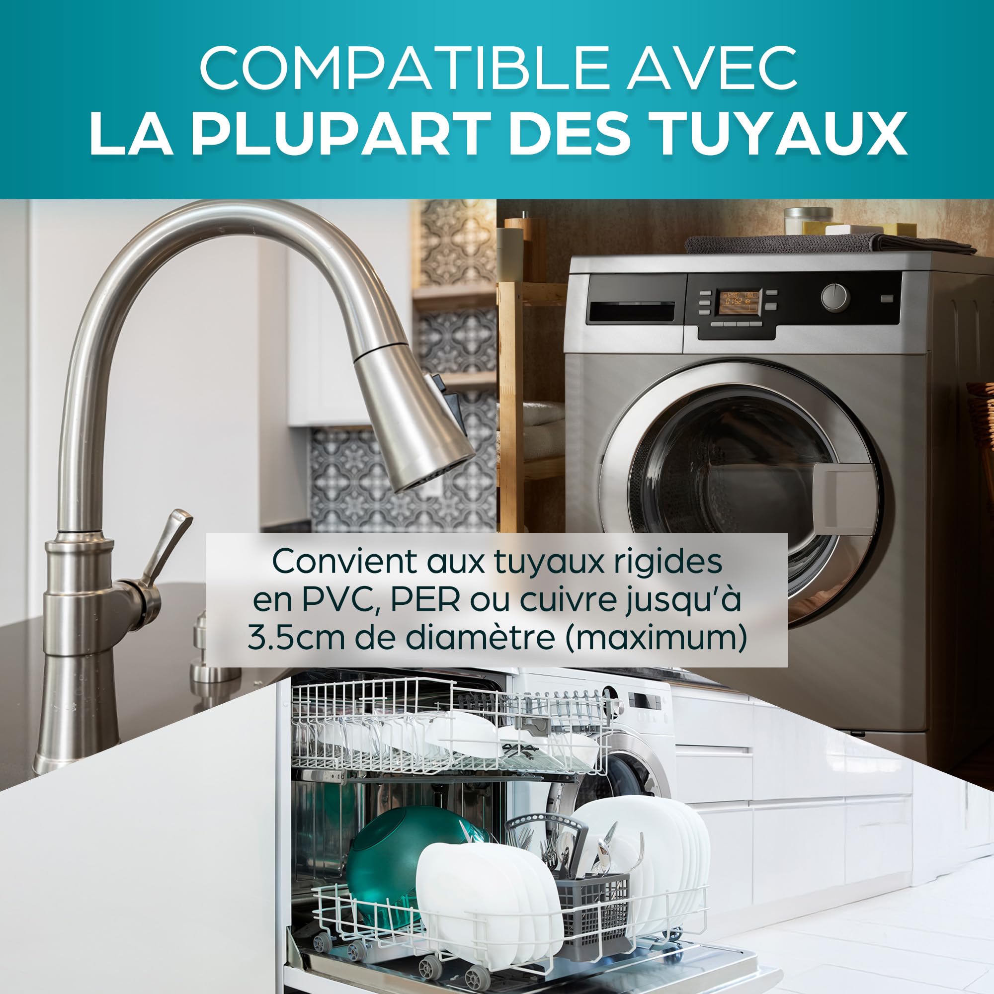 ORINKO Aimant Anticalcaire Magnétique Puissant pour Canalisation et Robinet – Anti Calcaire Magnétique pour Lave-Linge, Lave-Vaisselle et Douche – Adoucisseur d’Eau sans Produit Chimique