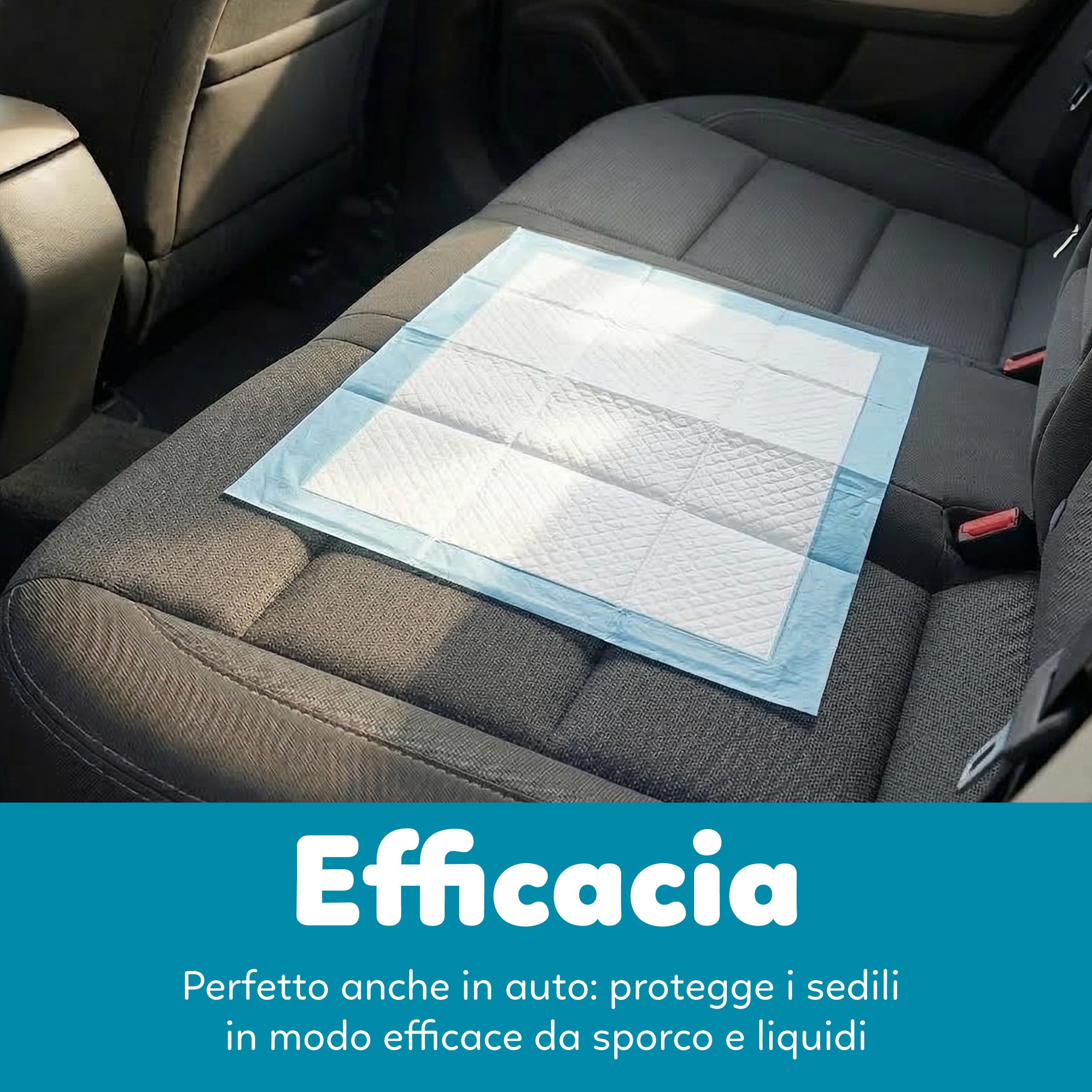 Tappetini Assorbenti per Cani e Cuccioli 60x60 cm Ultra Assorbenti, Igienici e Impermeabili con Design a 5 Strati e Strisce Adesive Ideali per Addestramento, Confezione da 180 Pezzi