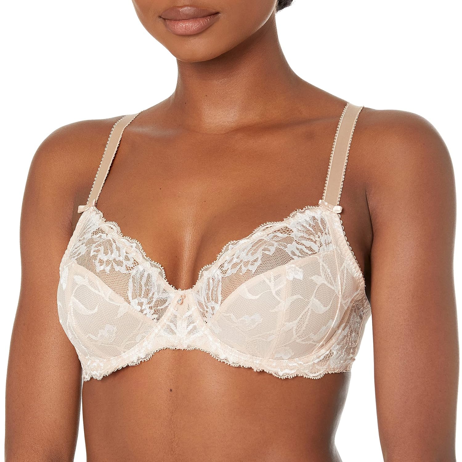 Fantasie Women's Aubree Underwire Side Support Plunge Bra, Natural Beige, 40DD