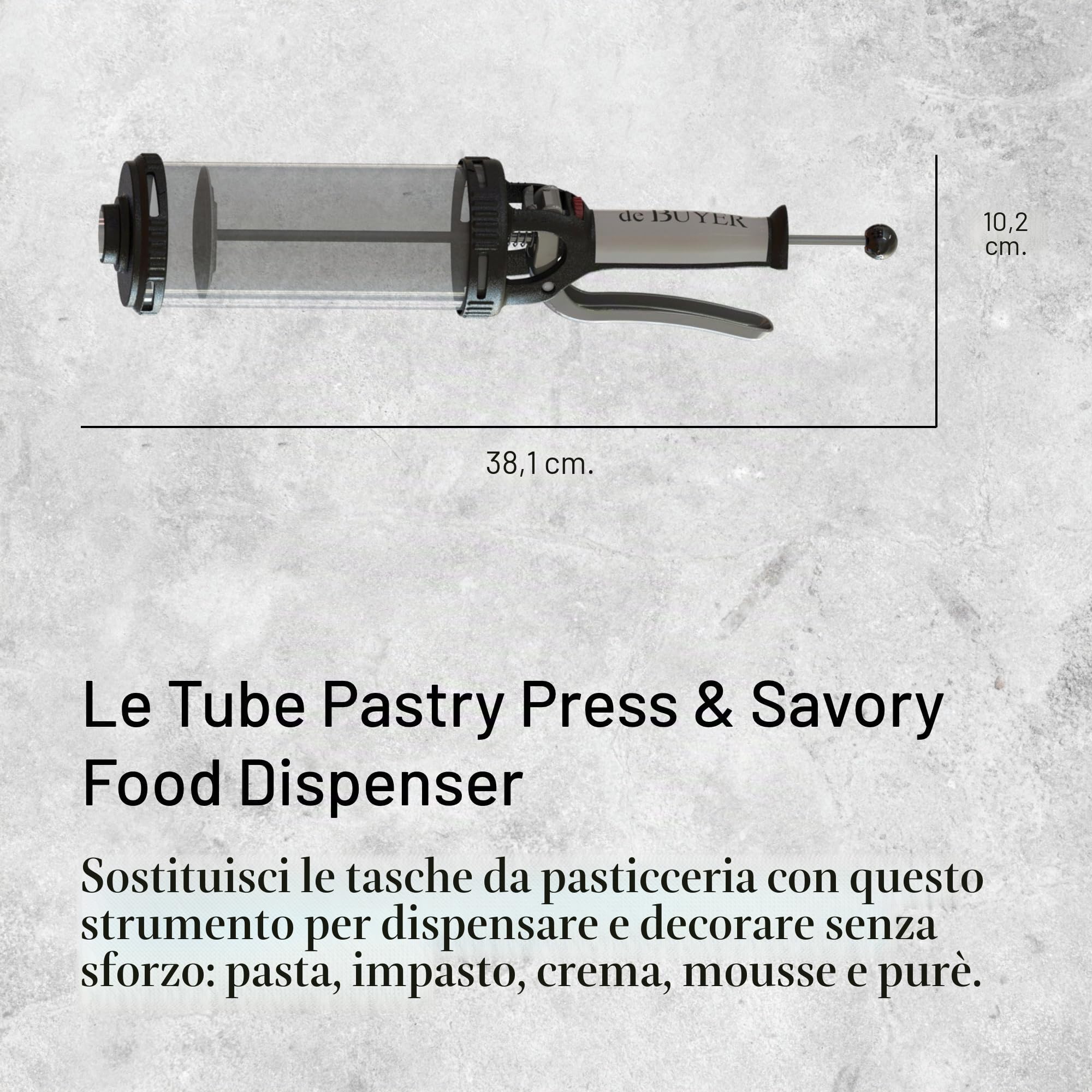 DE BUYER LE TUBE Siringa da pasticcere per dosare gli impasti