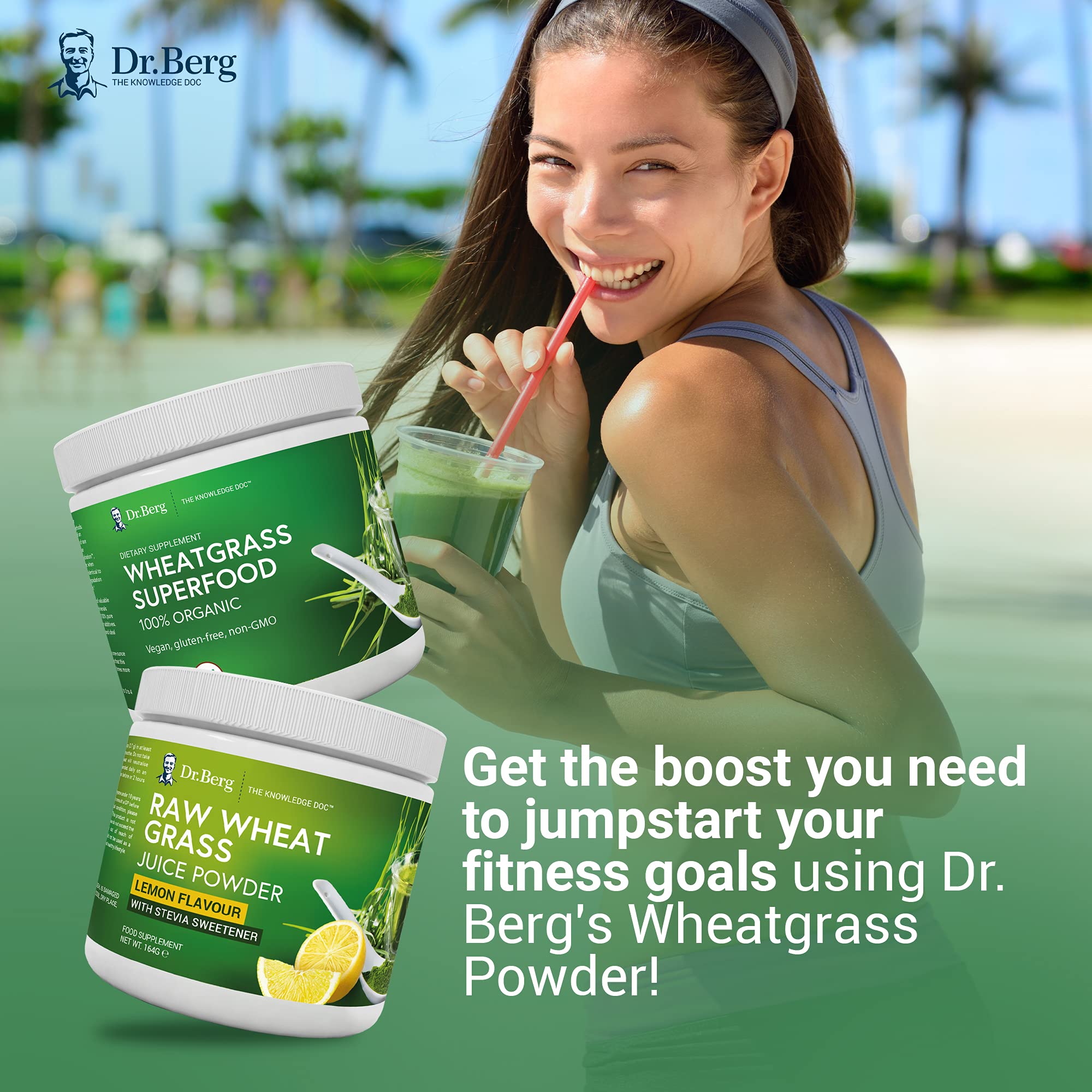 Dr. Berg's Wheatgrass Superfood Powder Raw Juice Organic Ultra