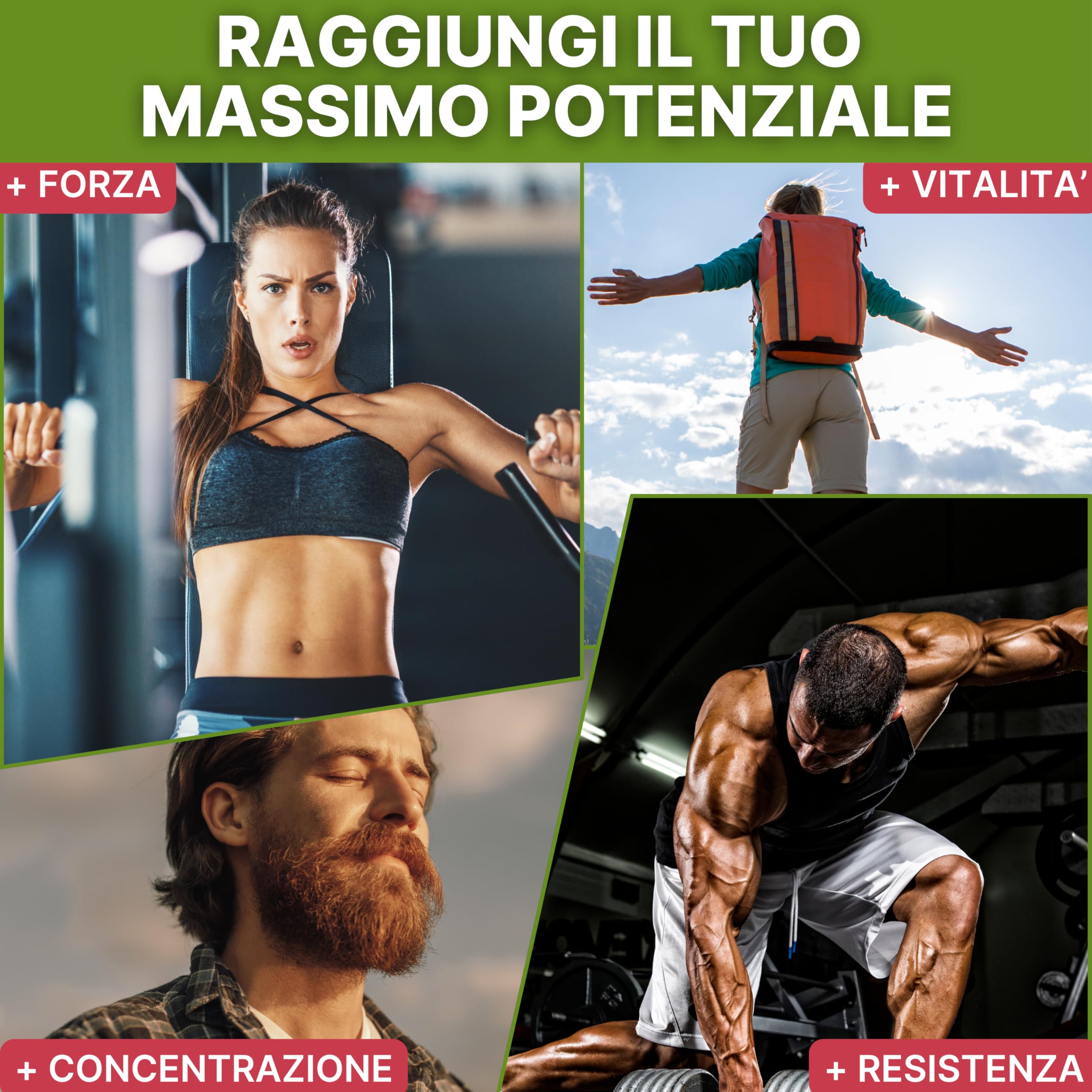 MALOVI Vitalbody 200 Gr Integratori Energia Stanchezza Fisica E Mentale, Integratore Memoria E Concentrazione,Con Spirulina Creatina Carnitina Guarana Maca Bacopa Monnieri Coenzima Q10 Vitamina B6 B12