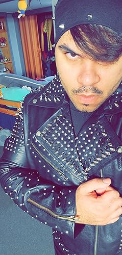 Buy Mens Brando Motorbike Rock Punk Spike Studded Motorcycle Biker