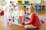 Barbie 3-Story Townhouse Dollhouse with Elevator, Swing Chair, Furniture and Accessories, Fold for Portability and Travel | Elevator, Swing Chair, Furniture and Accessories, Fold for Portability and Travel (Amazon Exclusive)