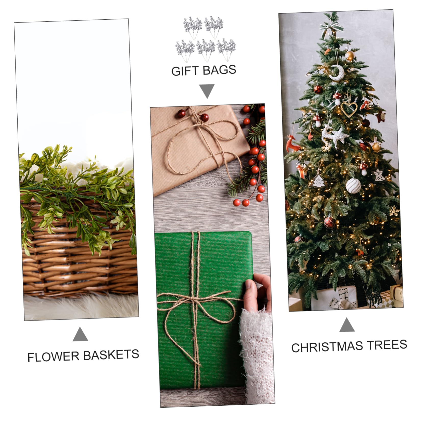 Zerodeko 3 Juegos De Racimos De Artificiales Navideñas para Decorar El Árbol De Navidad (15 Unidades)