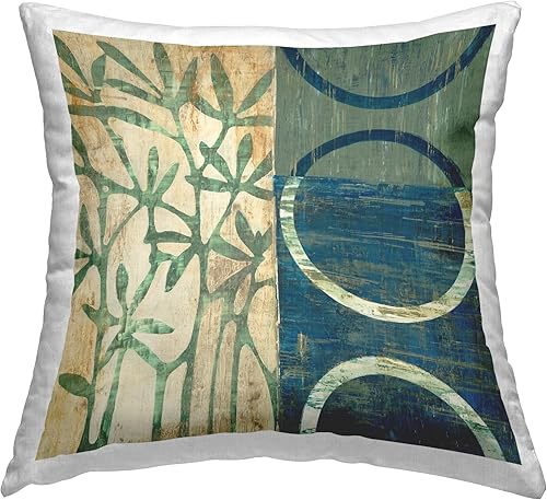 Stupell Industries Liz Jardine - Almohada de diseño abstracto de ramitas botánicas rústicas, 18 x 18 pulgadas, color verde disponible en Yaxa Costa Rica