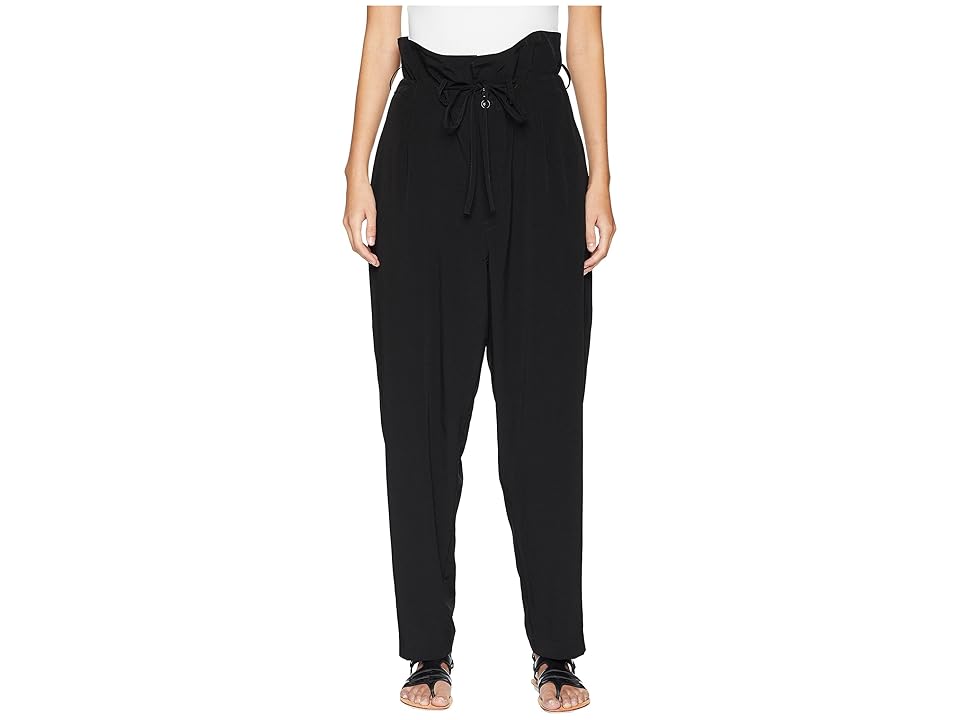 

Y's by Yohji Yamamoto U-High-Waist Pants (Black) Women's Casual Pants