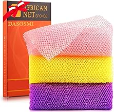 DASOSMI CREATION DC 2 Pieces African Net Sponge Cloth, Exfoliating Body Scrubber, Back Scrubber For Shower Bath, Body Scrub Exfoliator For Women & Men Bathing Accessories
