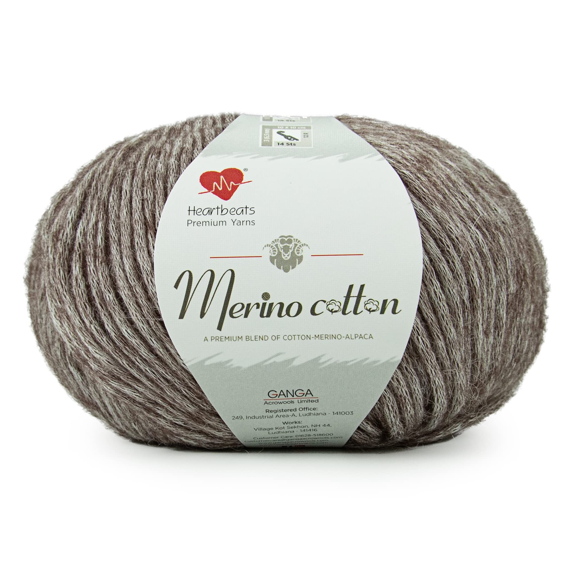 Merino Cotton Yarn - 2 Balls (50gm) -8 Merino Cotton Yarn - 2 Balls (50gm) -8