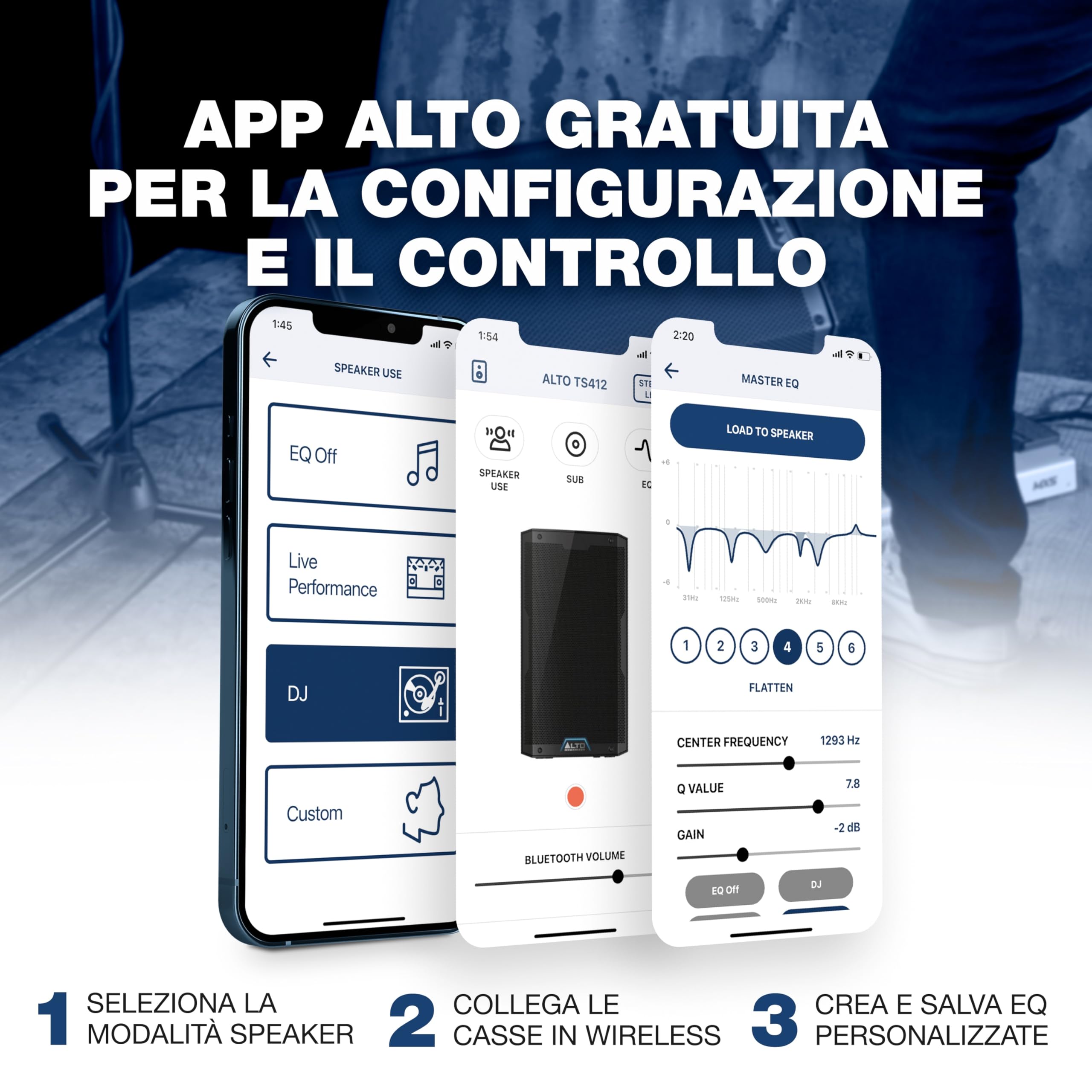 ALTO TS412 Cassa Amplificata Attiva da 12" e 2500W, Potente con Bluetooth, Mixer a 3 Canali, Connessione tra Altoparlanti Wireless, DSP e App