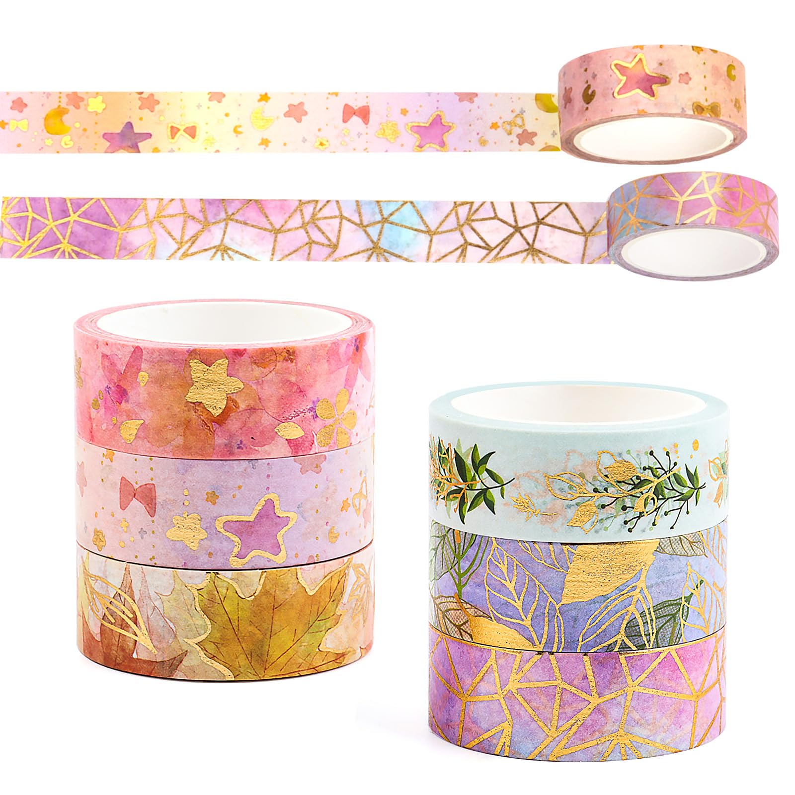 Nastro Washi In Pizzo - Set 6 Rotoli Decorativi | Per Diari, Scrapbooking E Fai Da Te - Foto 13
