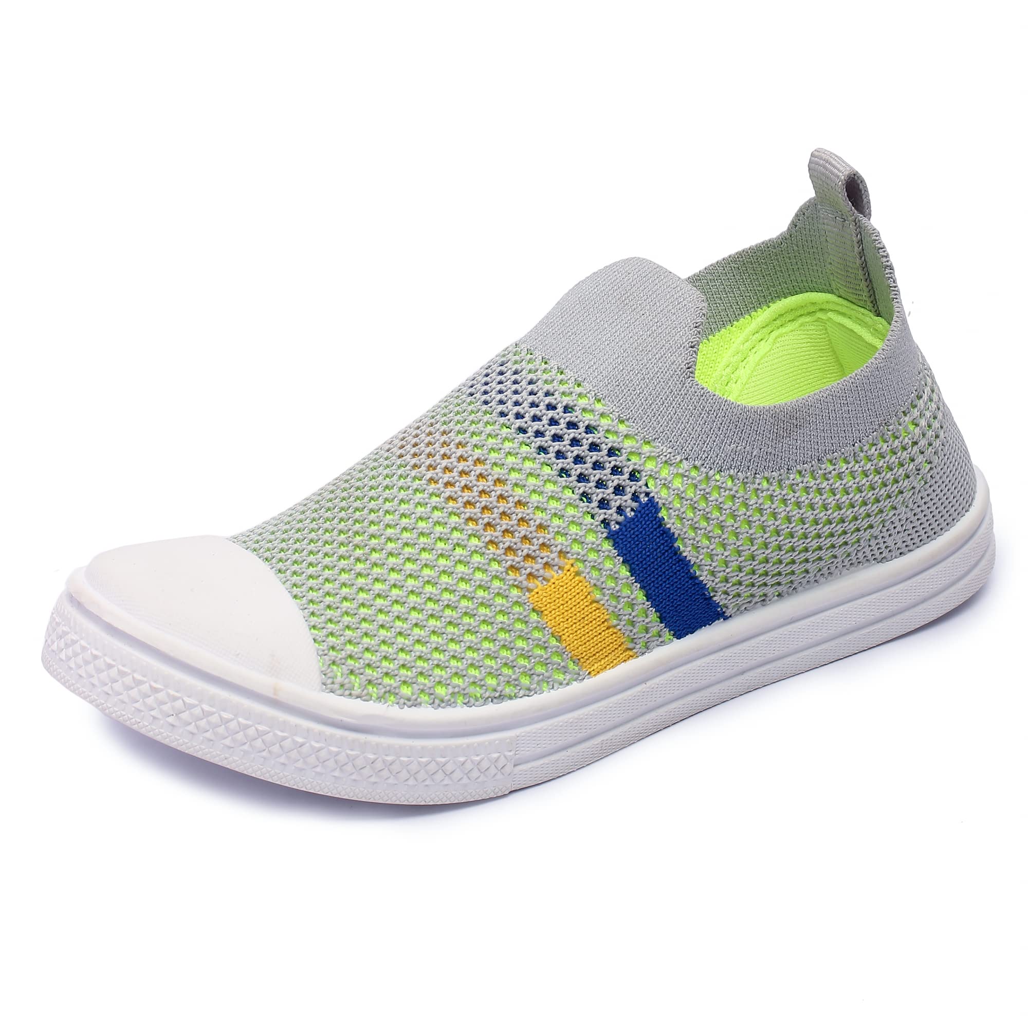 MYAU Slip On Mesh Shoes Boys and Girls (Grey/Parrot Green, numeric_9) (B0BGXR6QQD) Amazon Price History, Amazon Price Tracker