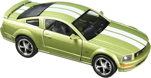 KiNSMART 2006 Ford Mustang GT Hardtop 1/38 Scale Diecast Car (Stripe Green)