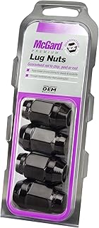 McGard 64034 Chrome/Black, M14 x 1.5 Thread Size) Bulge Cone Seat Style Lug Nut, Set of 4)