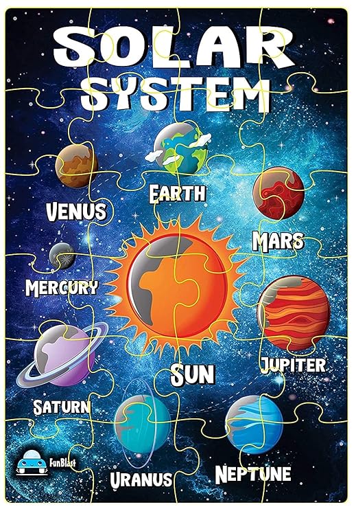 FunBlast Solar System Jigsaw Puzzle for Kids Jigsaw Puzzle for Kids of Age 4-5 Years – 24 Pcs (Multicolor, Size 30X22 cm) at Rs. 165