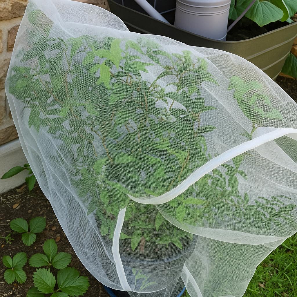 Rete Barriera per Insetti e Uccelli Con Coulisse 140x180CM in 4 Pezzi | Rete per Piante da Giardino di Diverse Dimensioni per la Protezione di Frutta, Mirtilli, Pomodori e Verdura