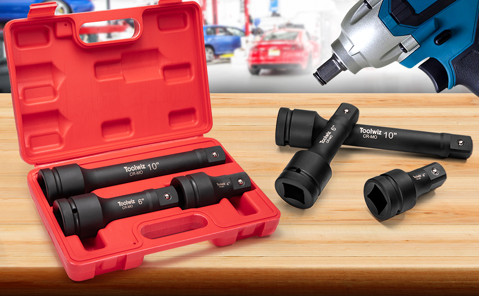 C.O.M.B.O. Extension クリア 24mm1個 30mm1個 Toolwiz 1'' Socket Extension Set 4'', 6'', 10'' (3 Piece) Cr-Mo