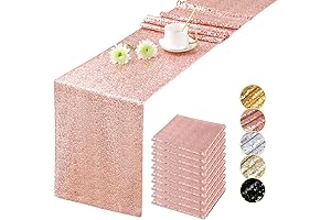 Gleaming Rose Gold Table Runners: A Touch of Elegance for Your Celebrations
