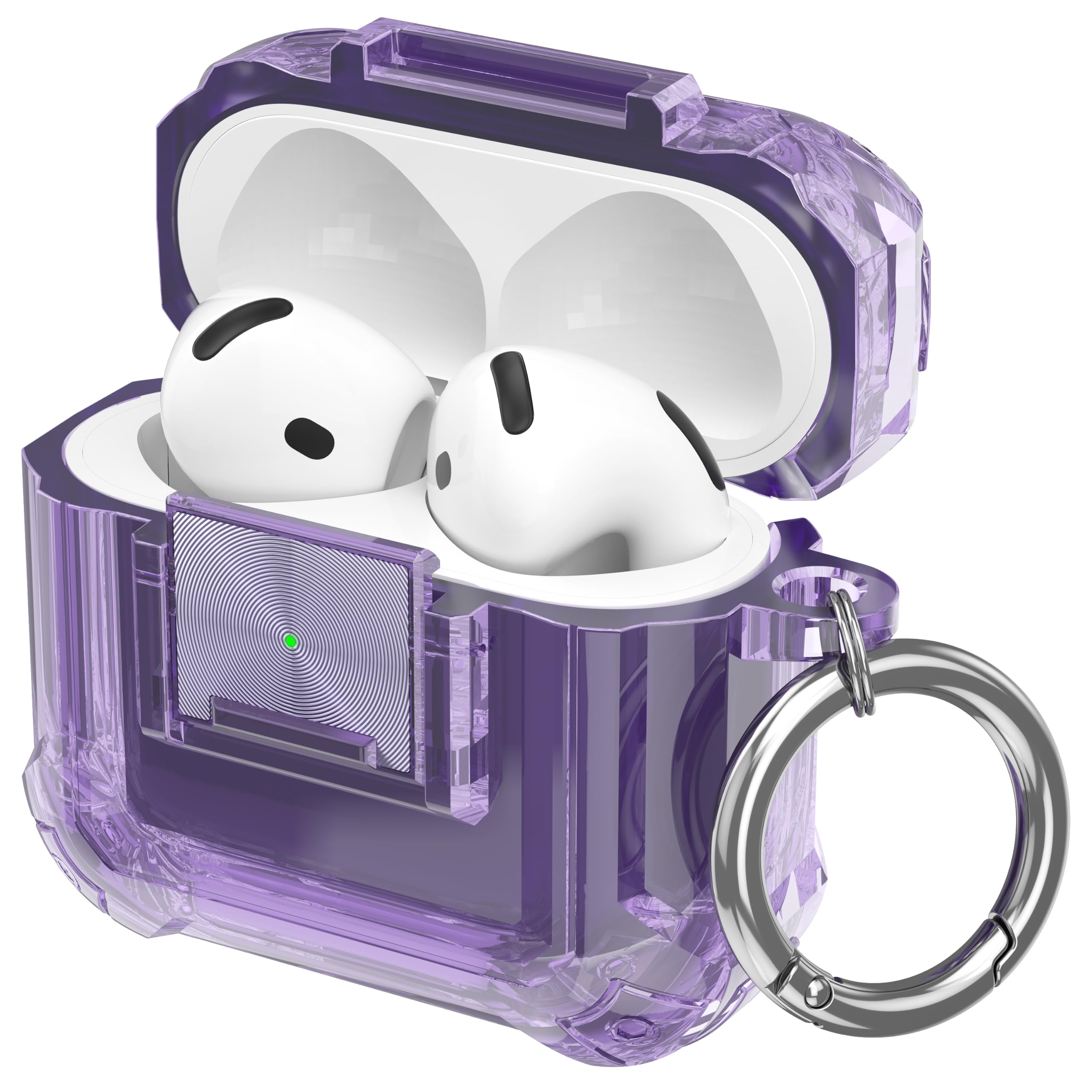 Valkit Compatible AirPods 4th Generation Case Cover, Soft TPU Airpods 4 Case with Cleaner Kit, Shockproof Protective Cases with Keychain for Apple