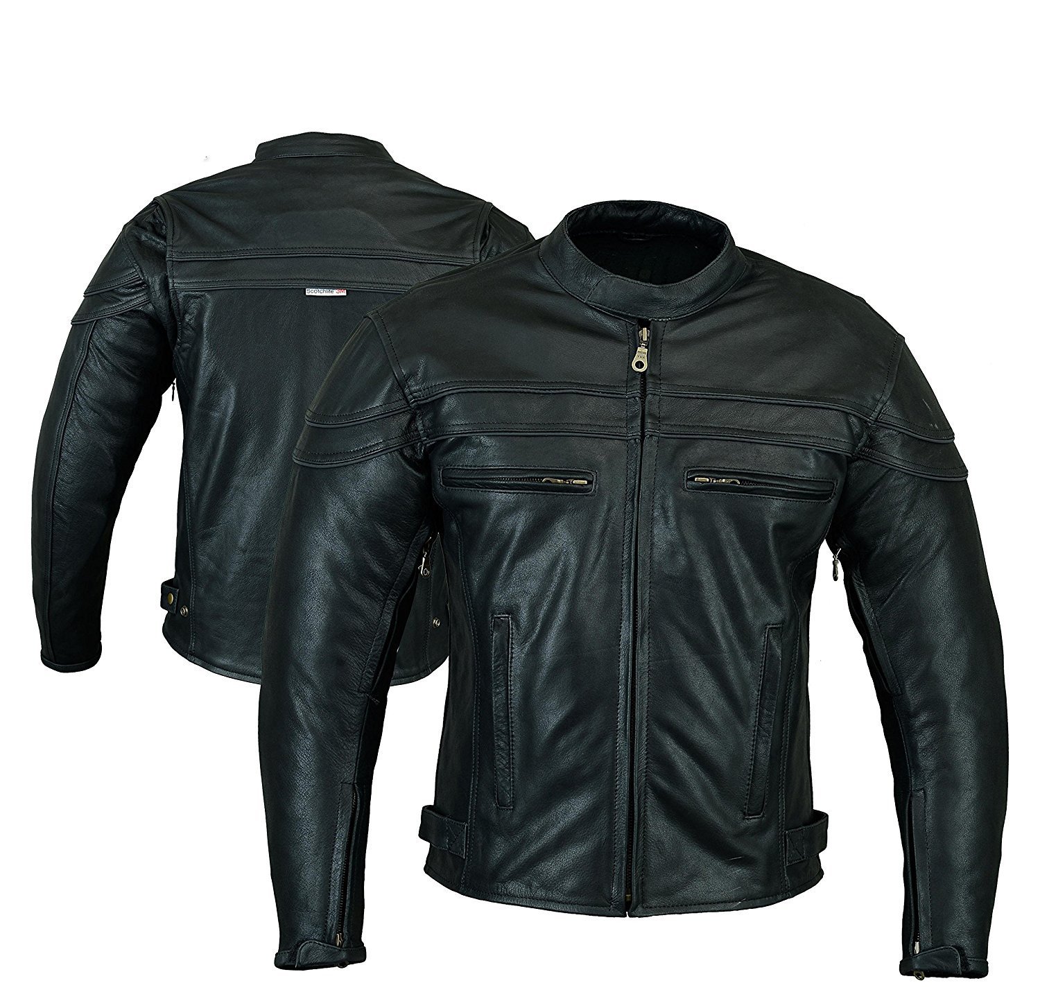 Bikers Gear Chaqueta Sturgis Monza de moto para hombre en cuero con Protecciones