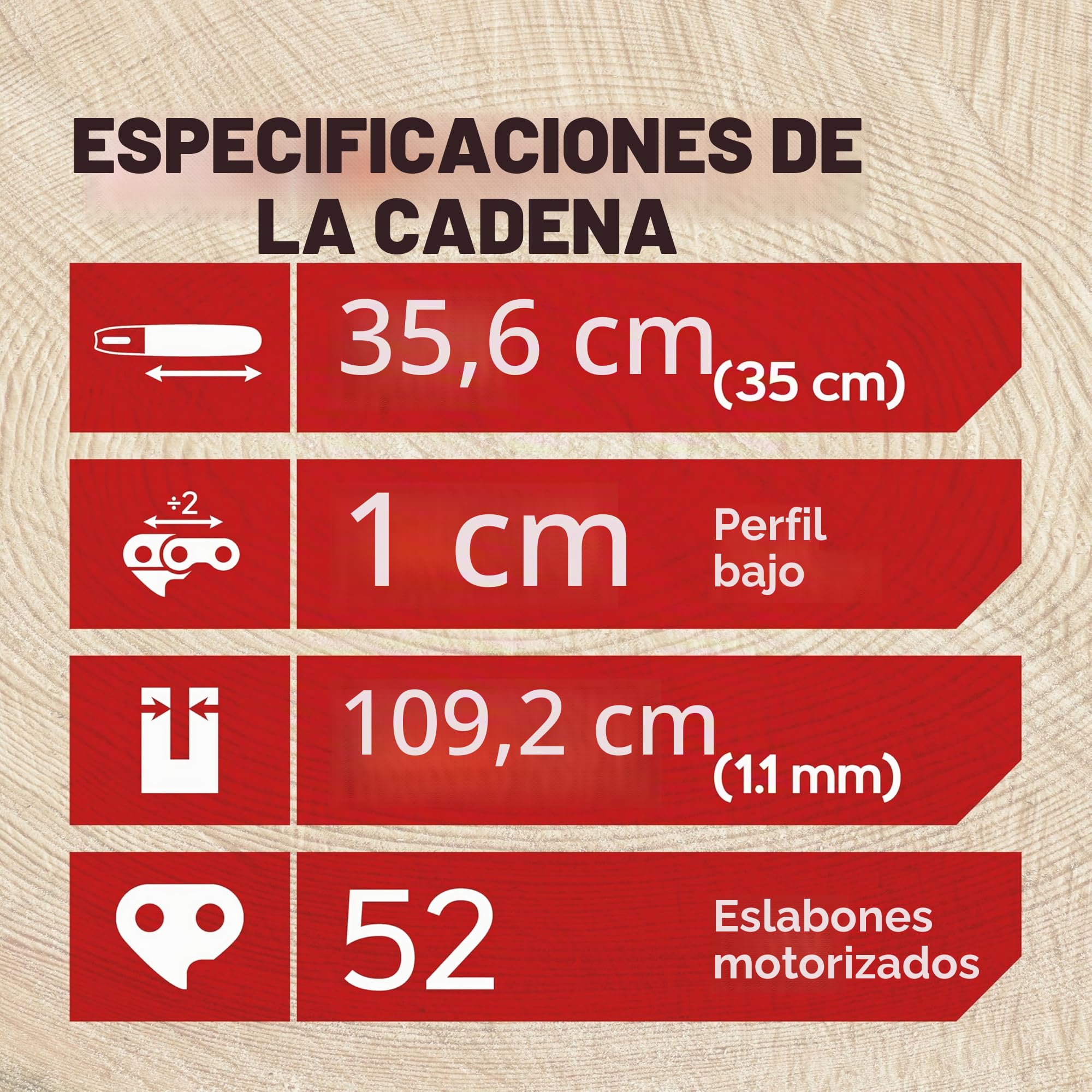 Oregon Pack de 3 Cadenas de Motosierra de Paso 3/8" LP, Calibre .043" (1,1 mm) para Espada de 14" (35 cm), 52 Eslabones Motrices – Cadena de Repuesto, Compatible Bosch, Husqvarna, Ryobi, Makita y más