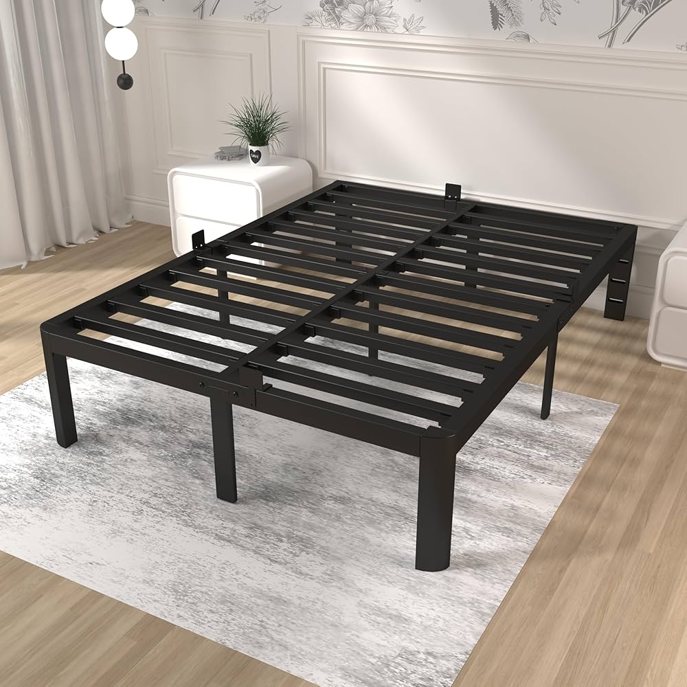 ITIMIDI 14 Inch Queen Bed Frame, Heavy Duty Steel Support