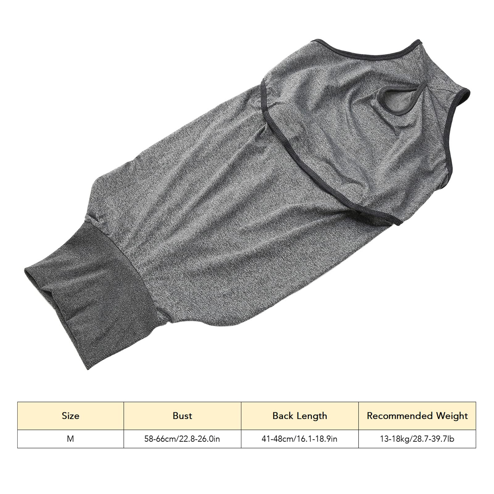 Sanitary Dog Pantie Full Body Dog Diaper - Reusable Physiological Clothing for Male & Female Dogs - Menstruation & Neuter Recovery Diapers - Washable (M)