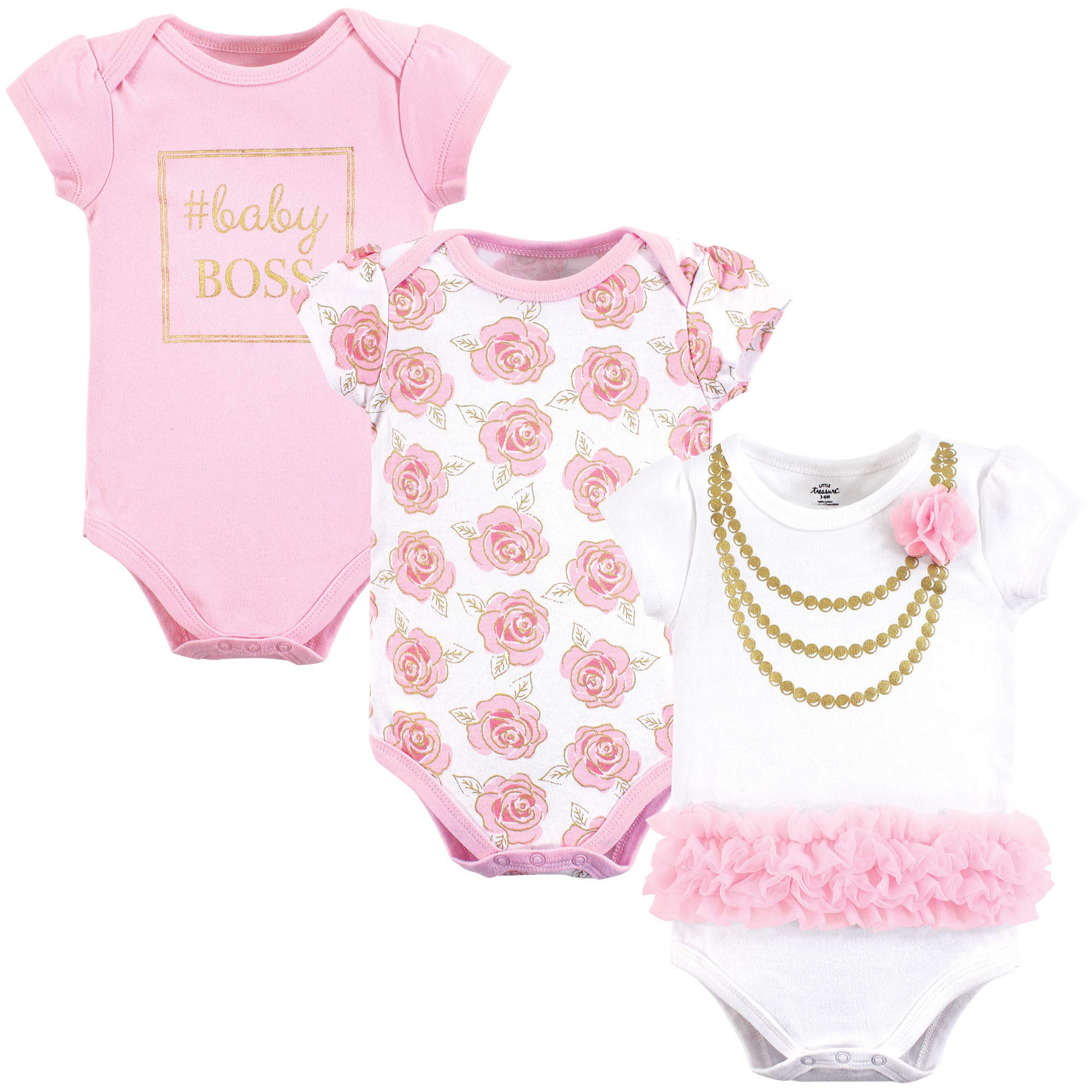 Little Treasure Baby-Jungen Cotton Bodysuits T-Shirt-Set