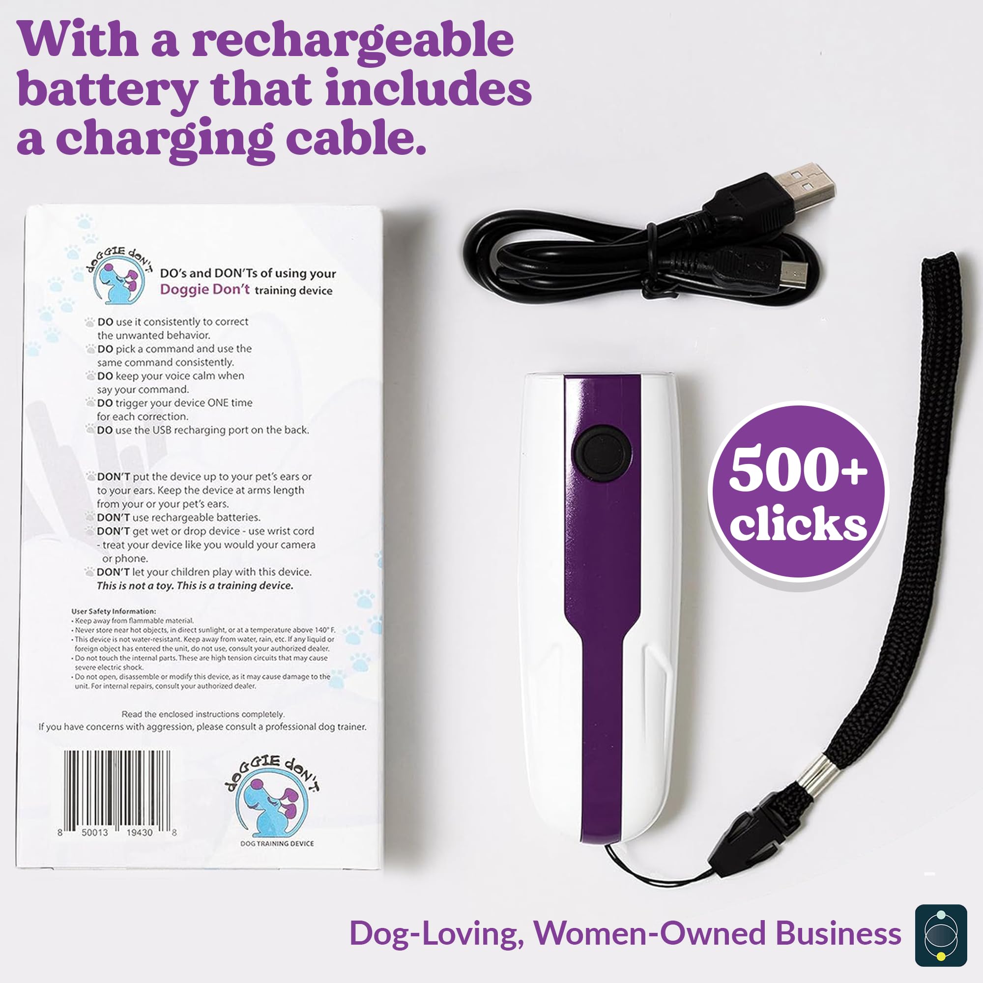 Doggie Don't Dispositivo – Repelente de perro audible de mano, dispositivo de control de ladridos y ayuda para entrenamiento de perros, sonido fuerte