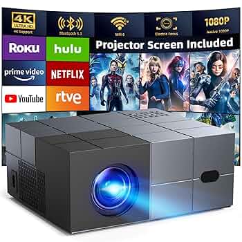 Amazon.com: Projector with WiFi6 and Bluetooth5.3 - [High