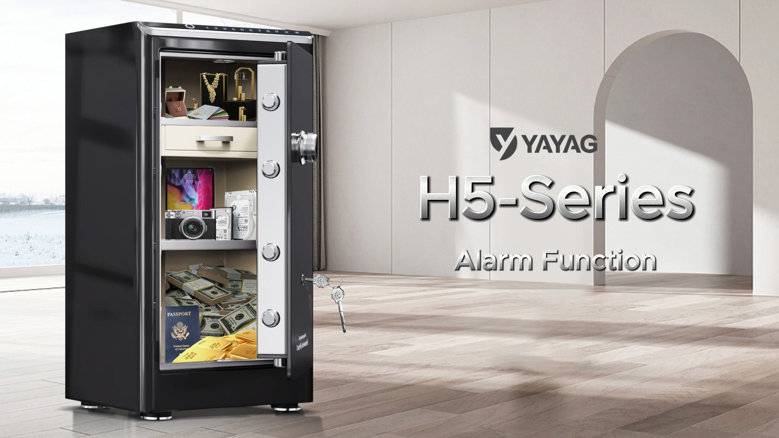 YAYAG 120IB Fireproof Waterproof Extra Heavy-Duty Steel Large Safe