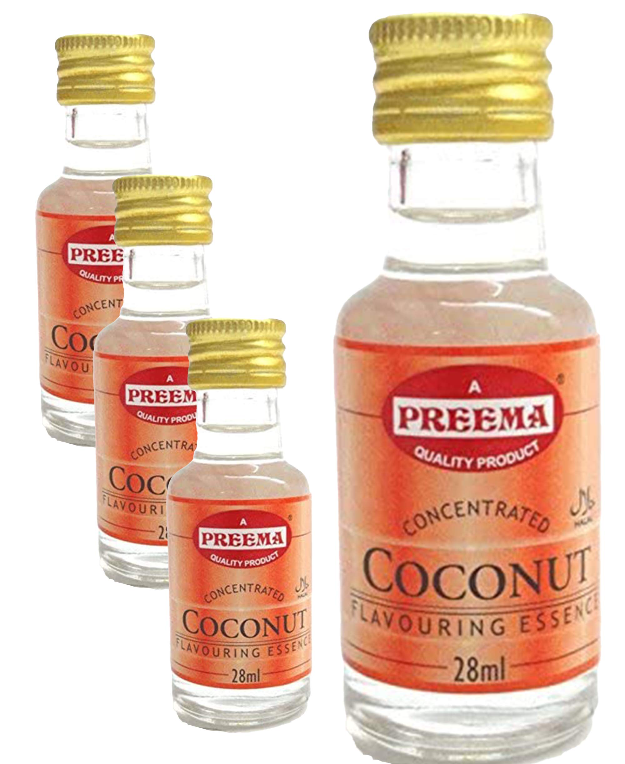 4 x 28ml Coconut Essence Baking Aroma Flavour Concentrated Cakes Cookies