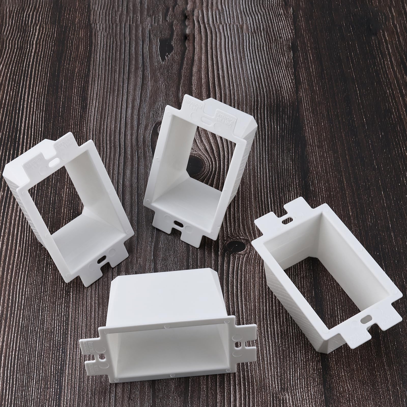 Extensor de caja de toma de corriente eléctrica no metálica de 1 banda, extiende cajas eléctricas para interruptores de alimentación, receptáculos GFCI, certificación ETL (BE1, paquete de 50)