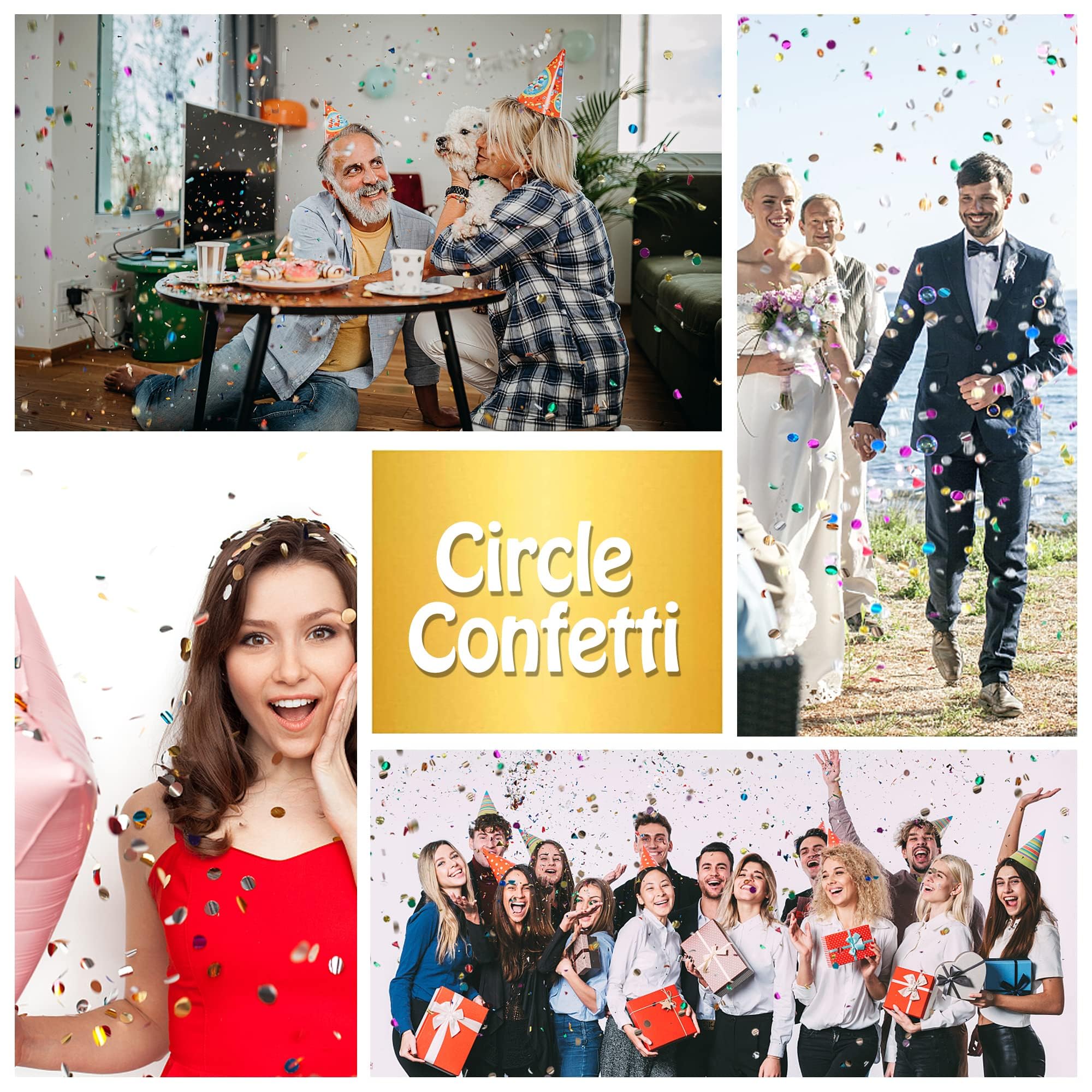 Konfetti-Popper-Kanonen für Hochzeit, Geburtstag, Abschlussfeier, Babyparty, Spaß, Partyzubehör, Dekorationen und Gastgeschenke, 12 Stück