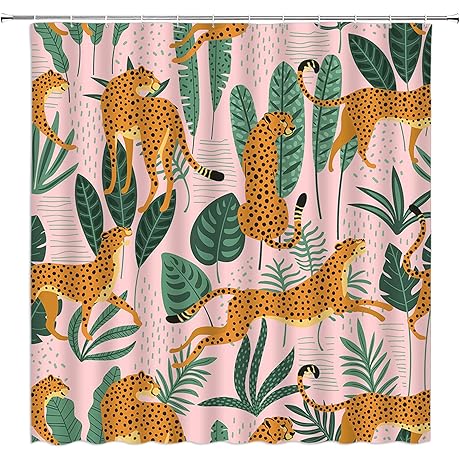 Pink Cheetah Shower Curtain: Vibrant Jungle Vibes for Your Bathroom Oasis