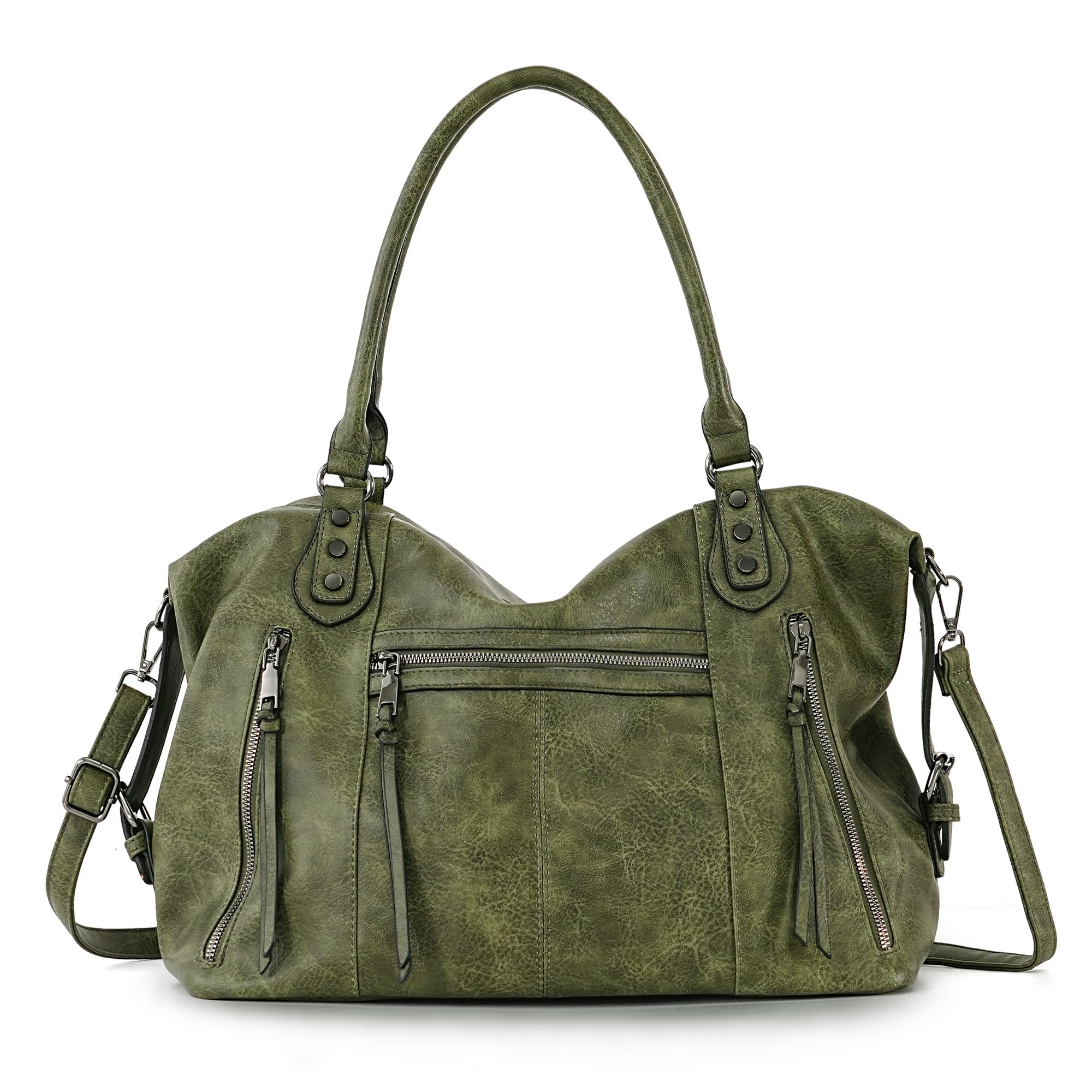 TANTOMI Damenhandtasche Mittelgroße Umhängetasche und Crossbody-Tasche Mehrere Taschen mit verstellbarem Schulterriemen