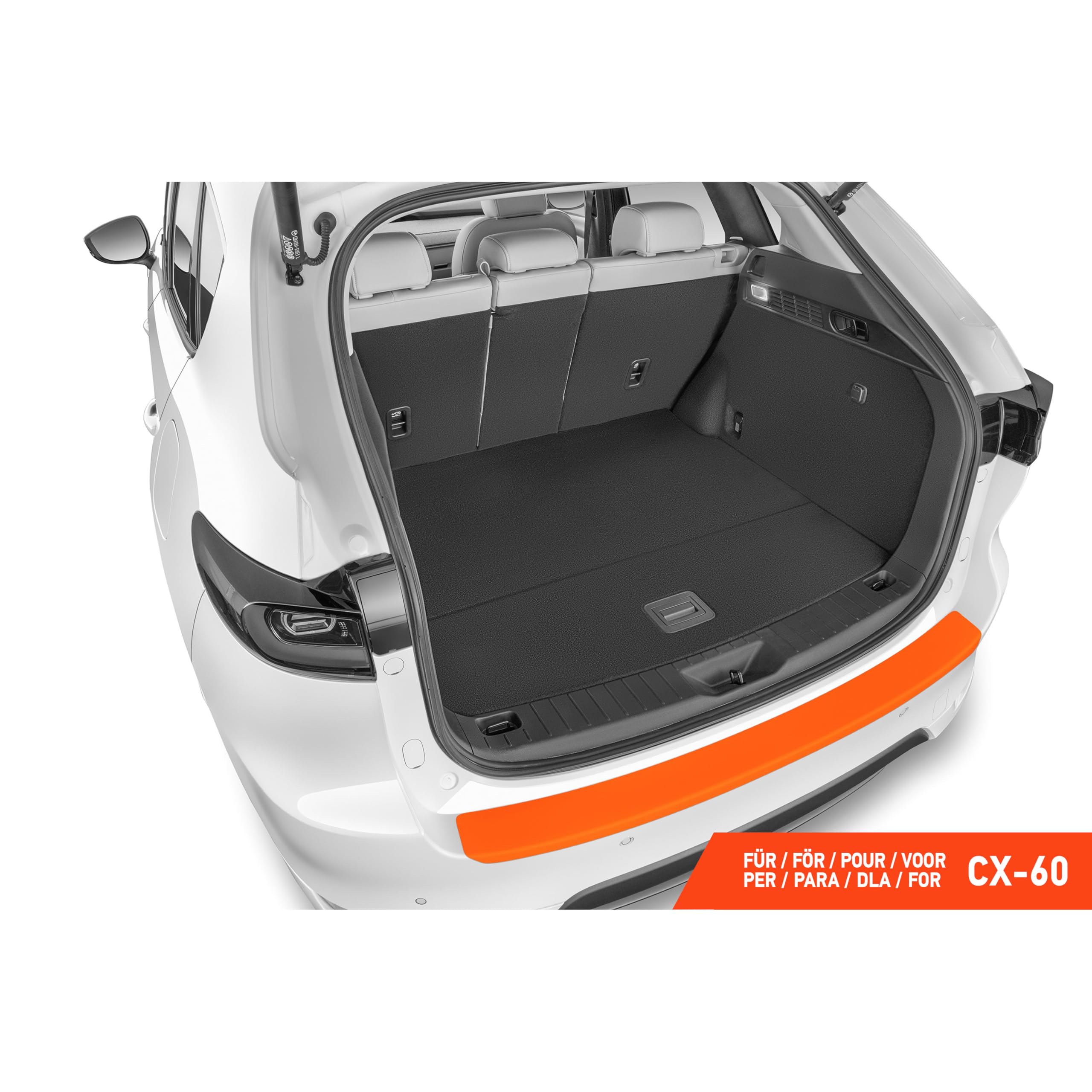 Luxshield folia ochronna na krawędź załadunkową kompatybilny z Mazda CX-60 I 2022-2026 - ochrona przed zarysowaniami, folia ochronna na lakier - przezroczysty błyszczący