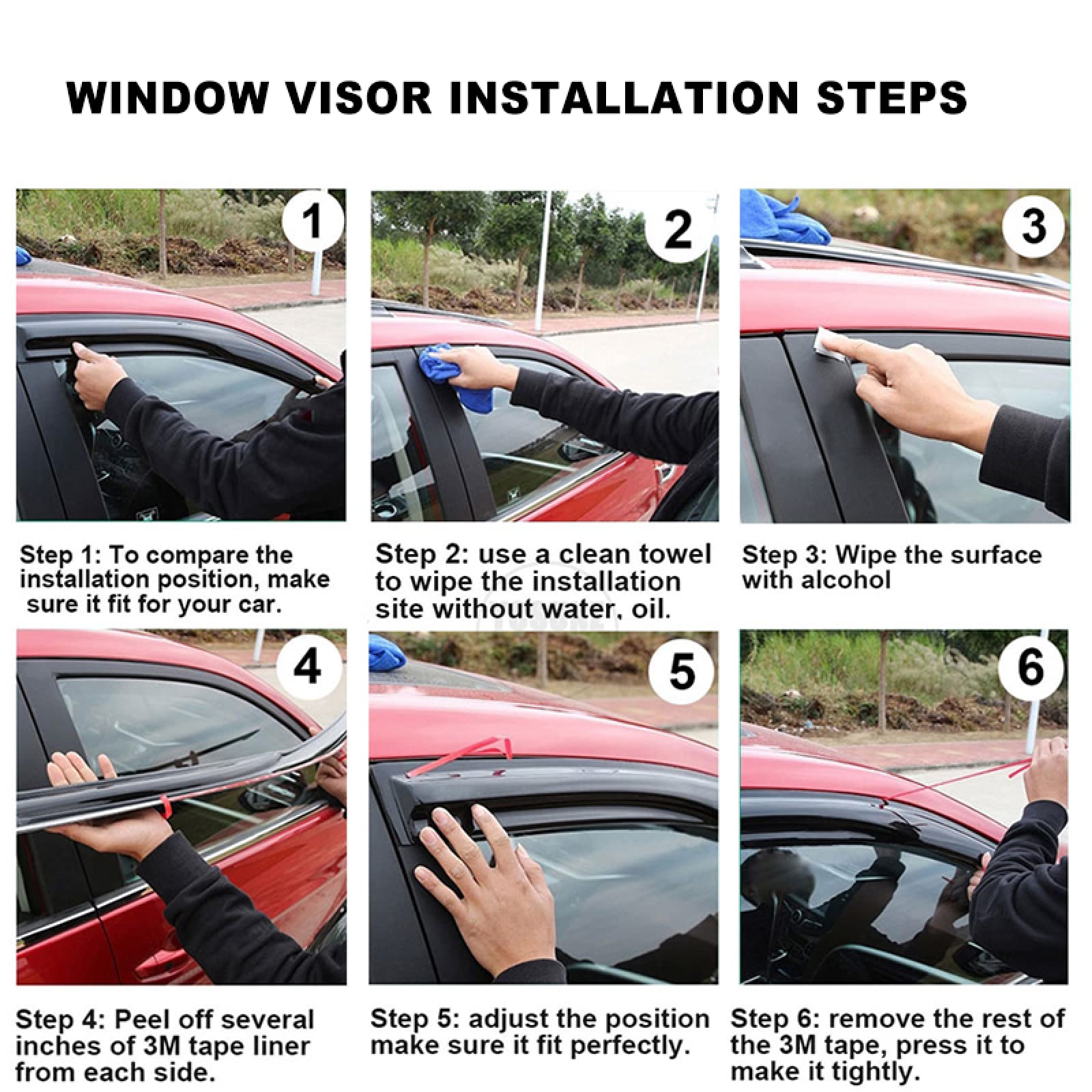 Deflettore per finestrino Laterale, per Chery Jetour X70 2018 2019 2020 2021, finestrino Parasole per Parabrezza per Parabrezza per Auto