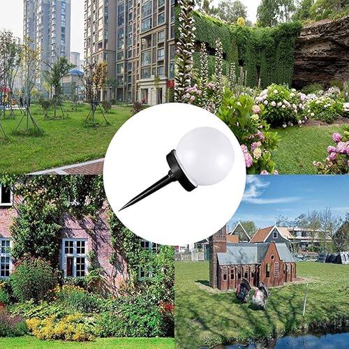 Miniatura 5 de 4pcs Solar Lawn Sphere Lights Outdoor Bubble Shape Warm White Garden LED Pathway Lamps Weatherproof Solar Powered Landscape Globe Decor