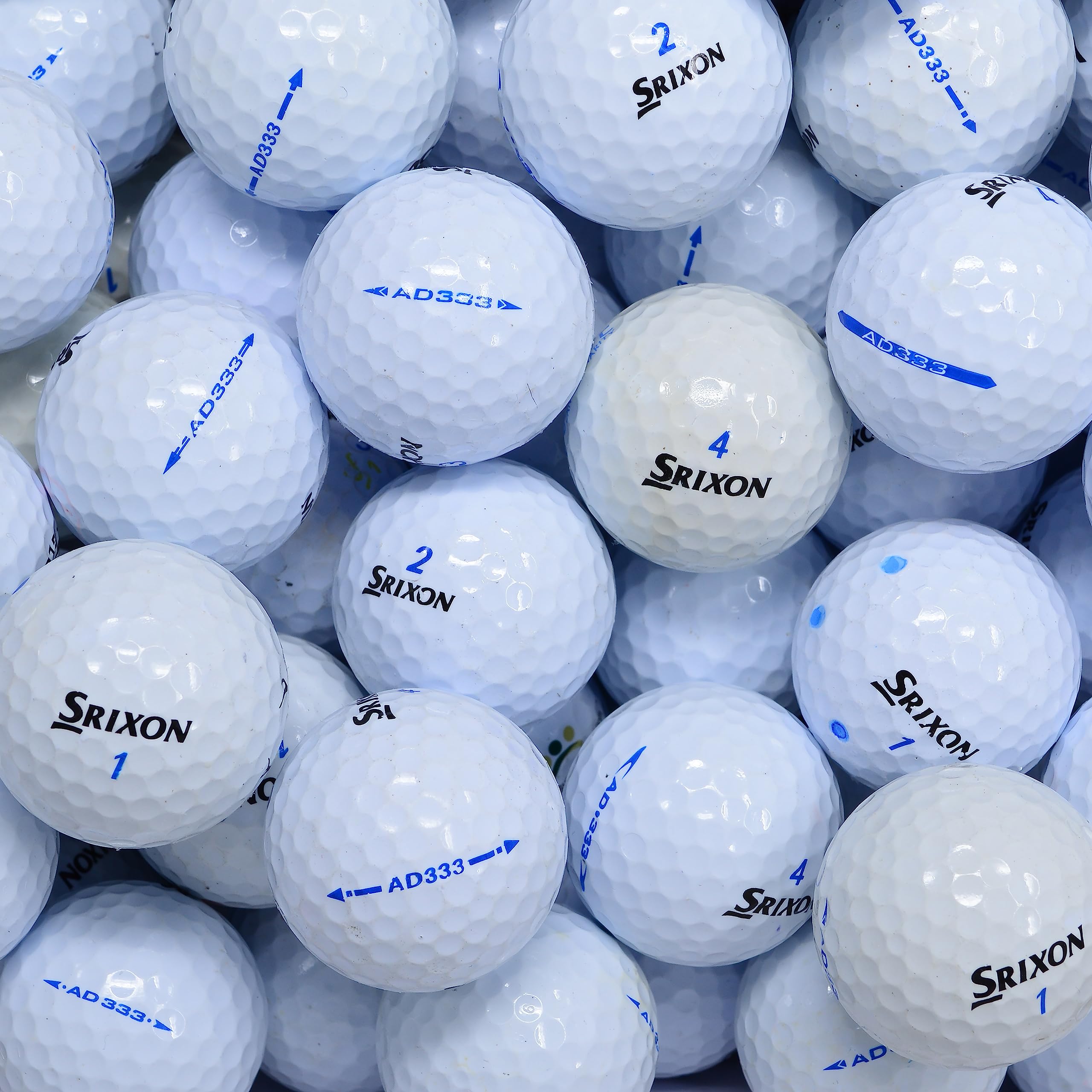Second Chance 100 balles de Golf recyclées Srixon AD333 de catégorie A Mixte