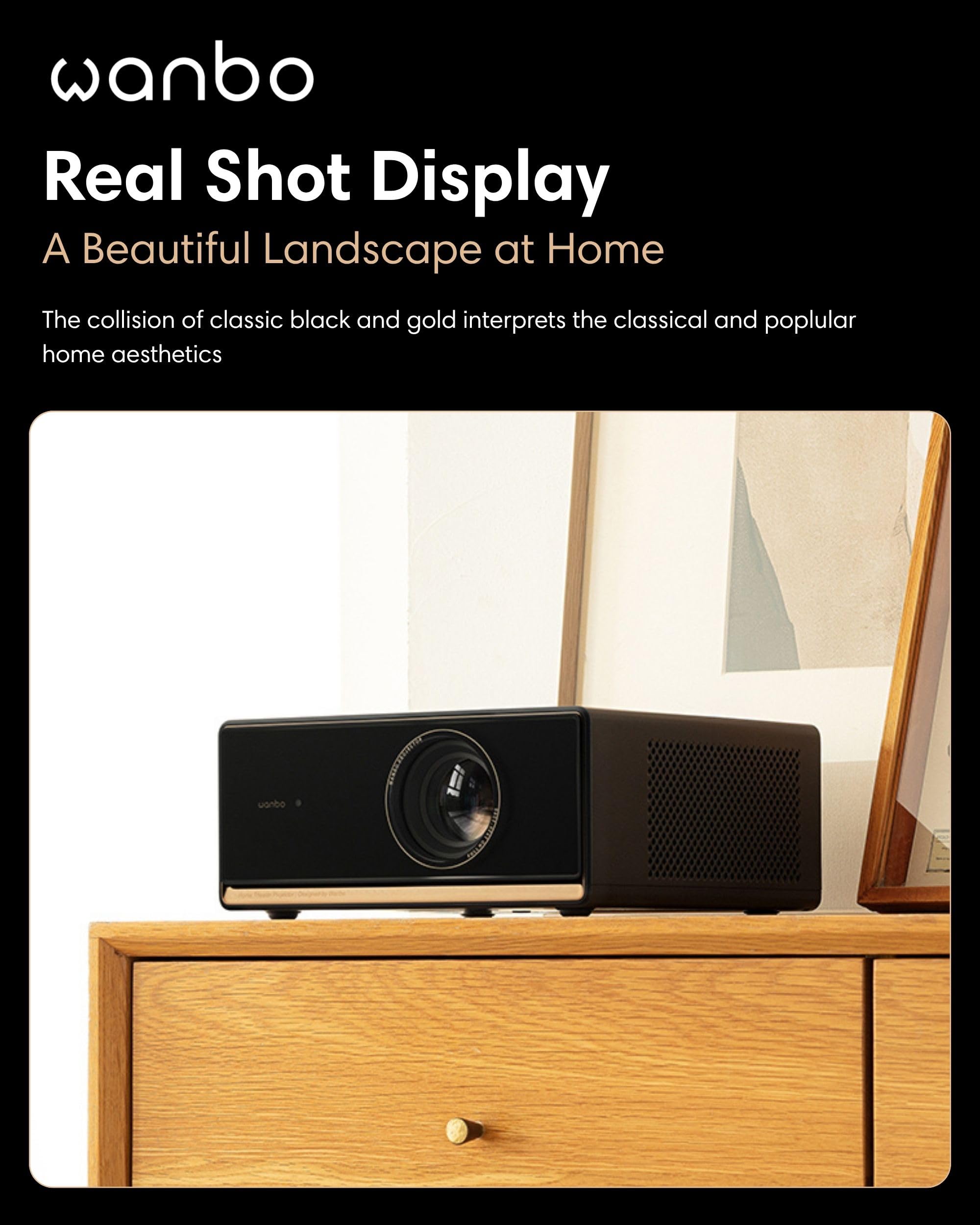 Wanbo Projetor X5 Pro 1100 ANSI HDR10 com WiFi e Bluetooth