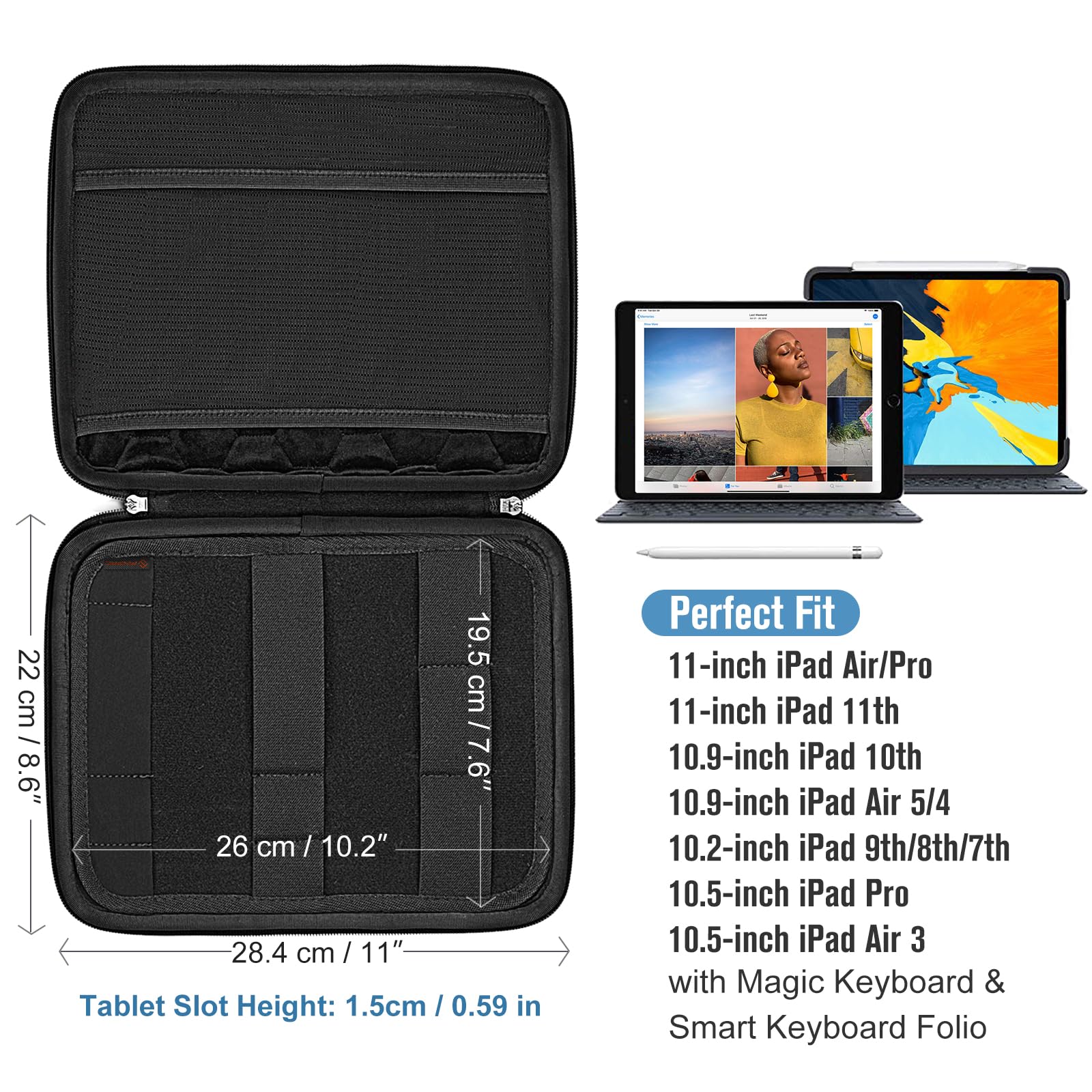 Bolsa de manga para iPad Pro 11 polegadas/10,2 polegadas Novo iPad