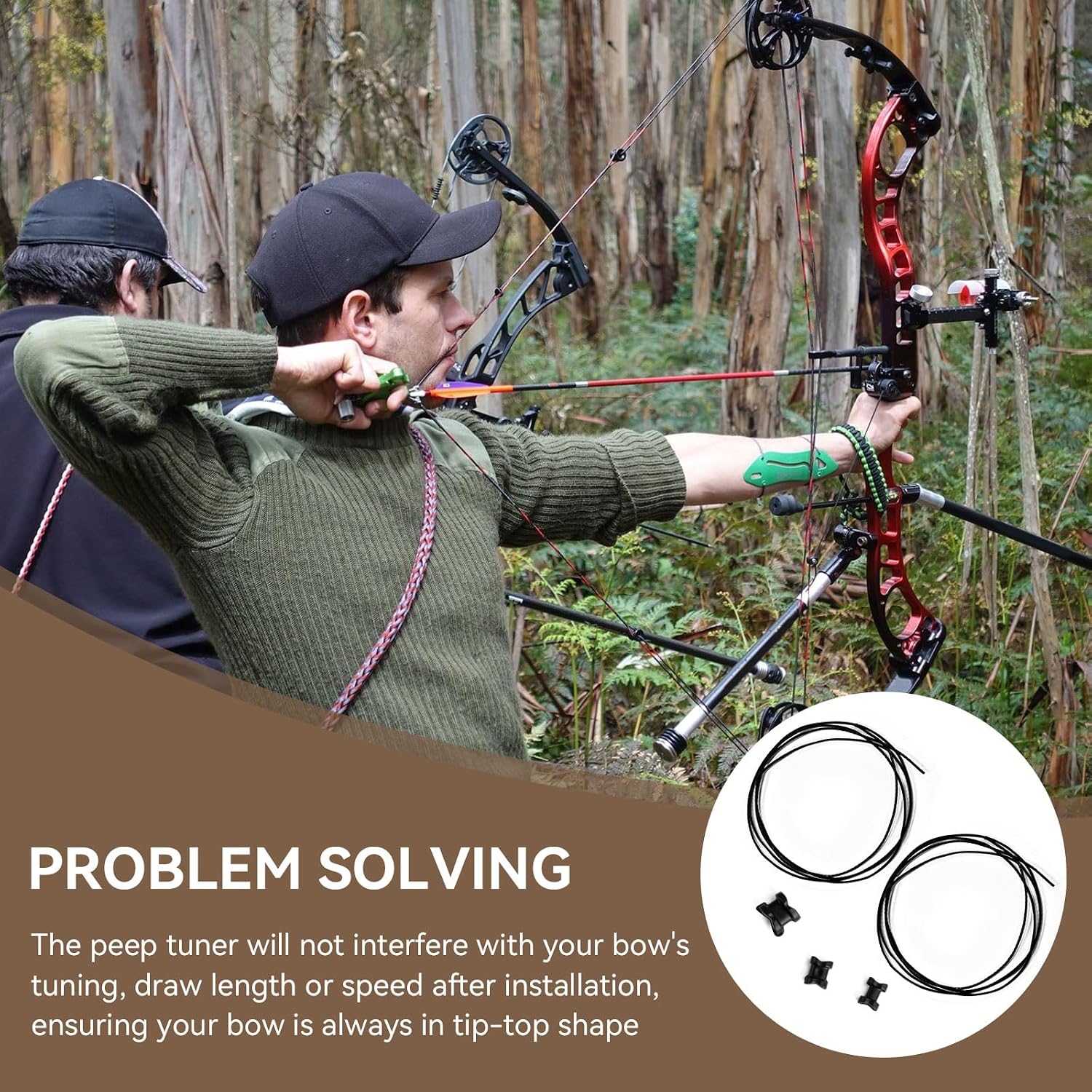 Archery Peep Tuner Replacement for Bowmar Archery, Peep Tuners Archerys | Quick Fix for Peep Rotation, Peep Tuner for Hunting Shooting Targeting Accessories Easy Install, 3 Sizes