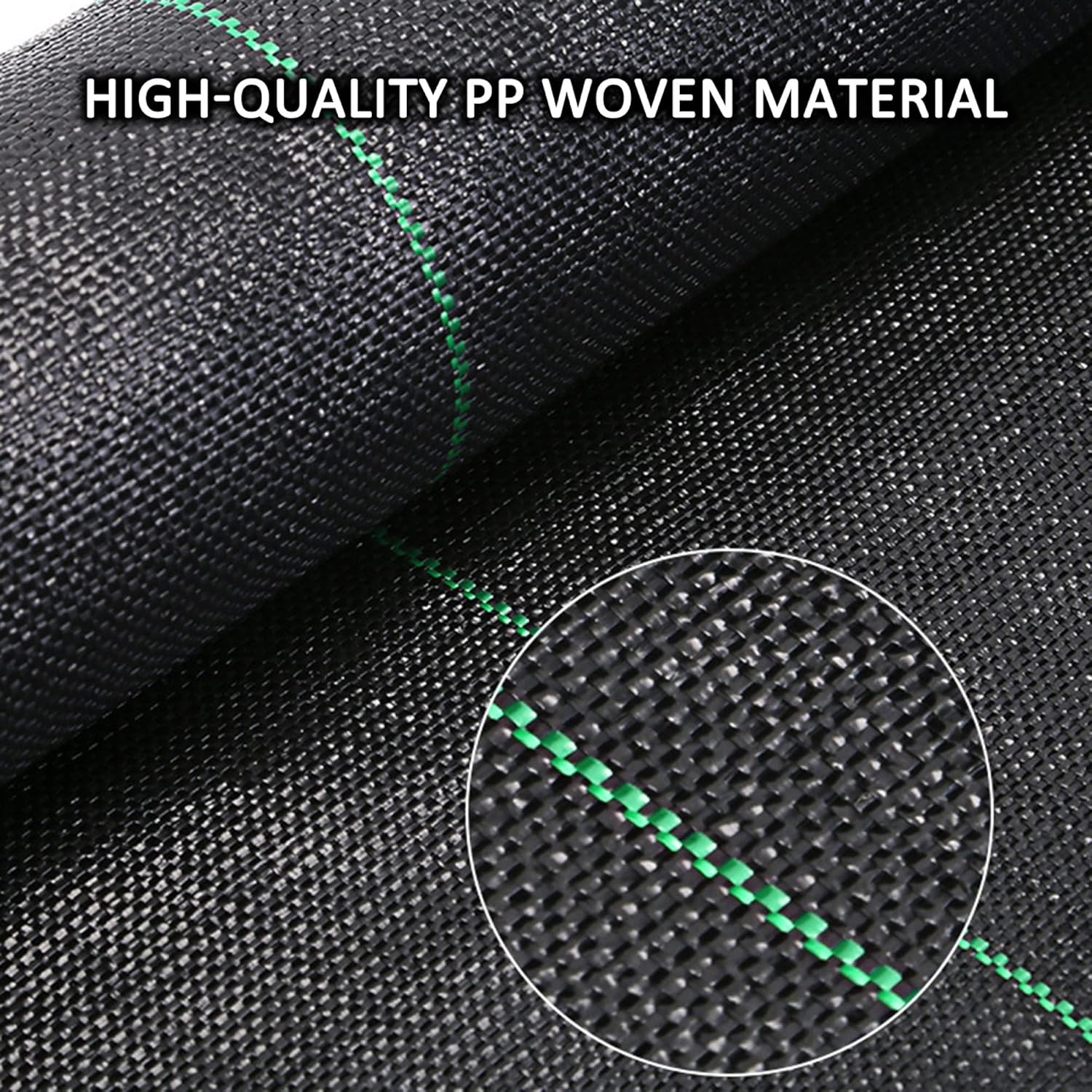 Heavy Duty Weed Barrier Landscape Fabric Weed Blocker Cover Ground Cover Weed Control Mat for Flower Bed, Mulch, Pavers/Black / 0.4X200m