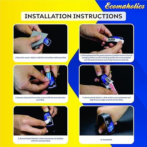 Miniatura 3 de Ecomaholics Paquete de 6 compatibles con Samsung Galaxy Watch de 1.811in (2018)  Gear S3 Protector de pantalla, antiarañazos, autocuración, sin