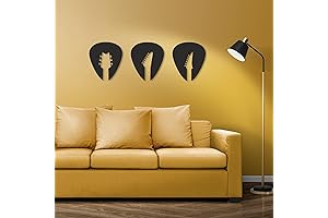 Guitar Art Wall Decor - 3 Wooden Guitars