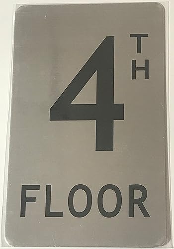 Miniatura 3 de Signo de piso 4Th (cepillo de aluminio 5X8)-La línea Mont Argent.