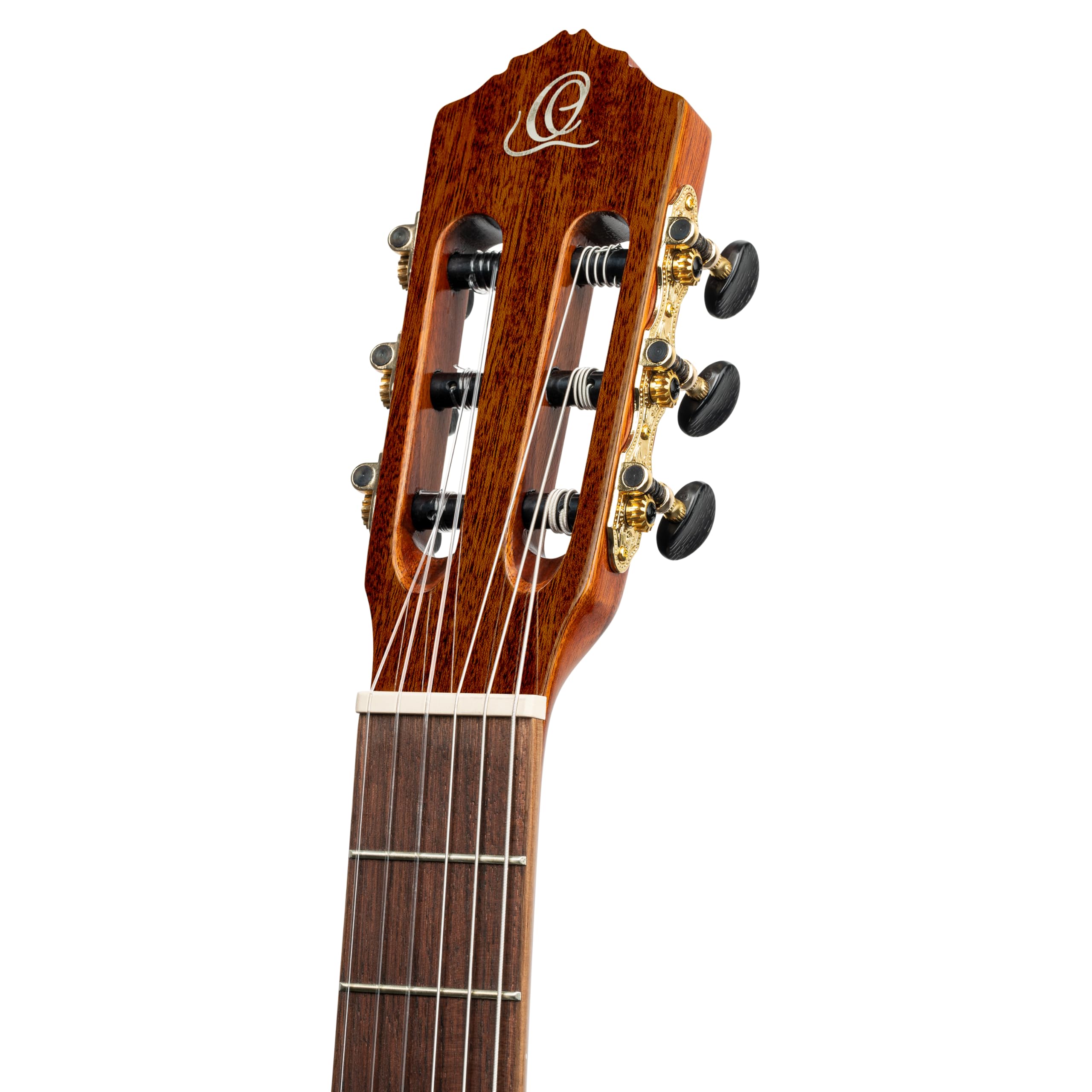 Ortega Guitars Family Series Pro - Guitarra flamenca para zurdos, tamaño 4/4, electroacústica, pícea y ciprés con acabado brillante, color amarillo – Incluye funda (RCE170F-L)