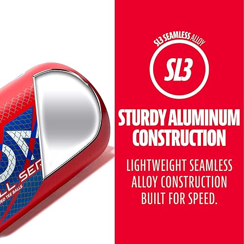 Miniatura 4 de Franklin Sports Kids Baseball + Tball Bat - Venom Youth Aluminum Bat - USA Certified Boys + Girls Tee Ball Bat - Junior Metal Bat, Color and Shape