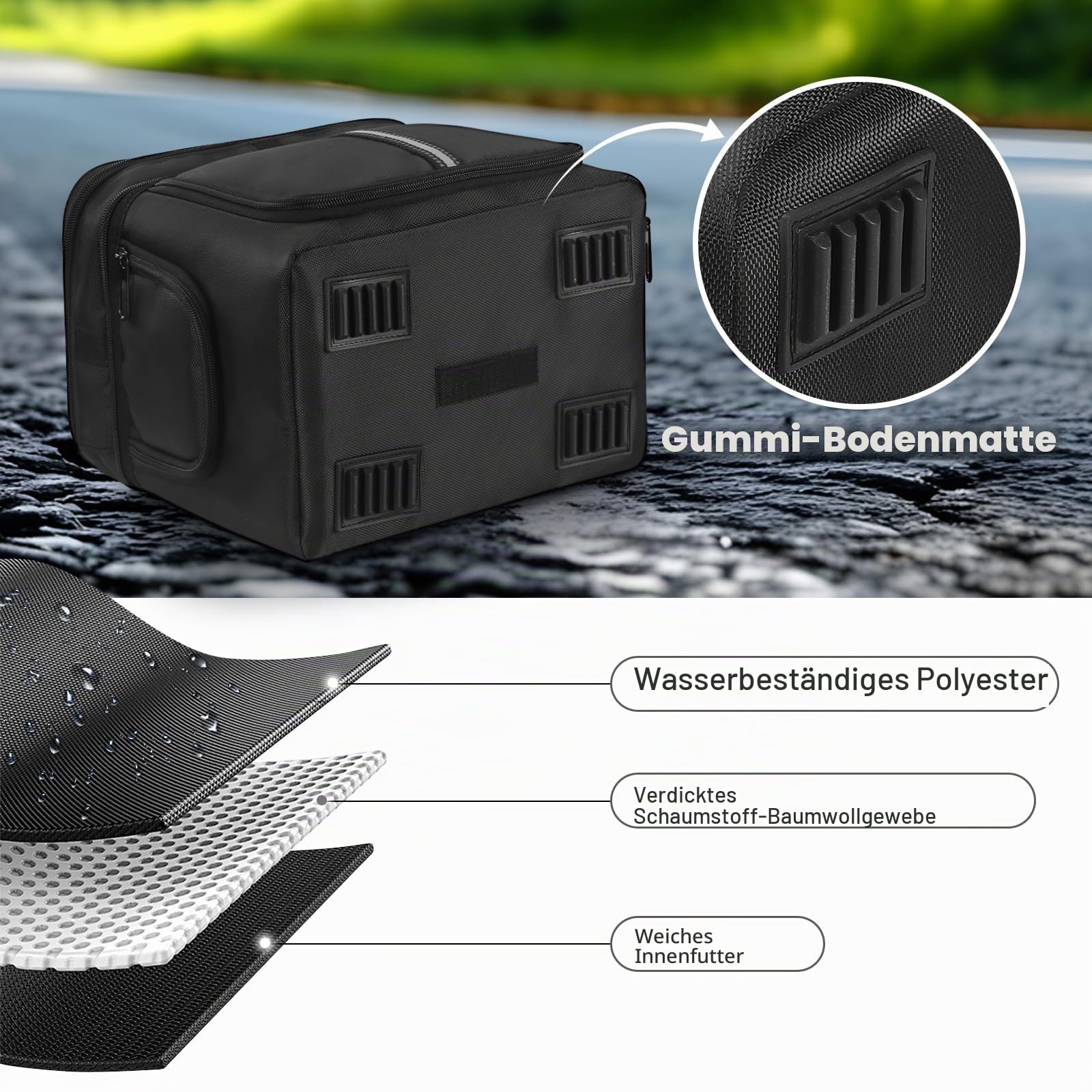 Tragetasche kompatibel mit BLUETTI Solargenerator EB3A, Elite 30 V2 Portable Power Station, Outdoor-Reise-Aufbewahrungstasche mit zweilagigen Taschen für Ladekabel und Zubehör